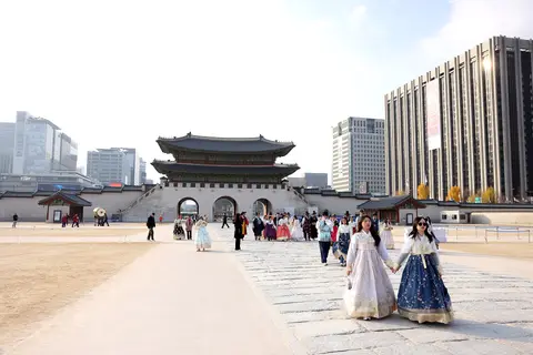 首爾景福宮，韓國 eSIM 旅遊上網示意